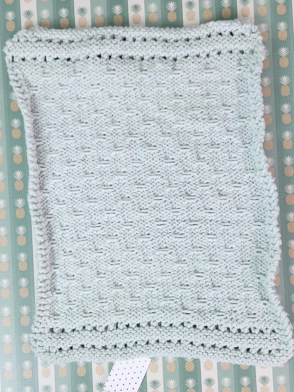 Handmade Light Blue Crochet Baby Blanket